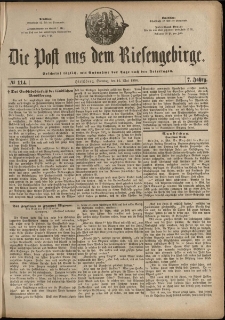 Die Post aus dem Riesengebirge, 1886, nr 114