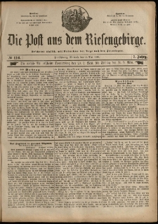 Die Post aus dem Riesengebirge, 1886, nr 116