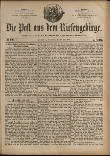 Die Post aus dem Riesengebirge, 1886, nr 122