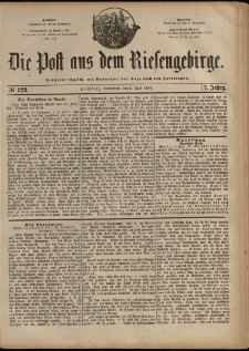 Die Post aus dem Riesengebirge, 1886, nr 129