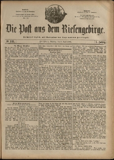 Die Post aus dem Riesengebirge, 1886, nr 131