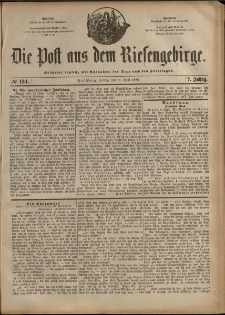 Die Post aus dem Riesengebirge, 1886, nr 134