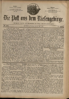 Die Post aus dem Riesengebirge, 1886, nr 141