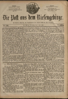 Die Post aus dem Riesengebirge, 1886, nr 150