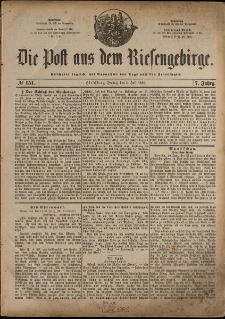 Die Post aus dem Riesengebirge, 1886, nr 151