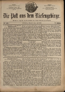 Die Post aus dem Riesengebirge, 1886, nr 152