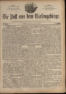 Die Post aus dem Riesengebirge, 1886, nr 154