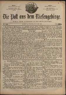 Die Post aus dem Riesengebirge, 1886, nr 156