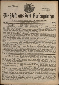 Die Post aus dem Riesengebirge, 1886, nr 158