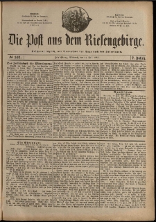 Die Post aus dem Riesengebirge, 1886, nr 161