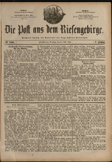 Die Post aus dem Riesengebirge, 1886, nr 166