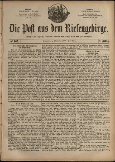 Die Post aus dem Riesengebirge, 1886, nr 167