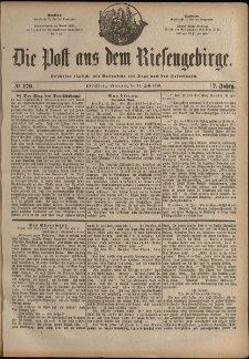 Die Post aus dem Riesengebirge, 1886, nr 170