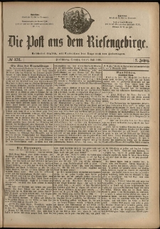 Die Post aus dem Riesengebirge, 1886, nr 172