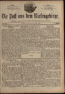 Die Post aus dem Riesengebirge, 1886, nr 173