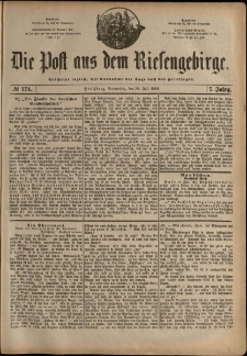 Die Post aus dem Riesengebirge, 1886, nr 174