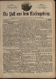 Die Post aus dem Riesengebirge, 1886, nr 177