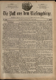 Die Post aus dem Riesengebirge, 1886, nr 180