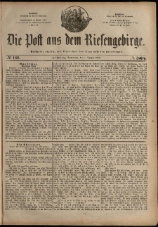 Die Post aus dem Riesengebirge, 1886, nr 182