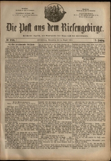 Die Post aus dem Riesengebirge, 1886, nr 188