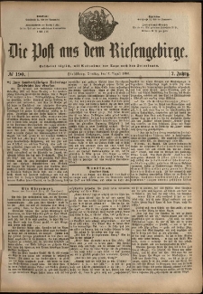 Die Post aus dem Riesengebirge, 1886, nr 190