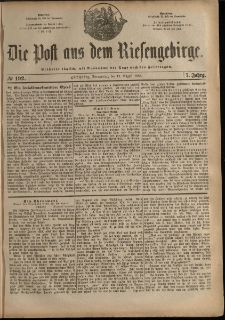 Die Post aus dem Riesengebirge, 1886, nr 192