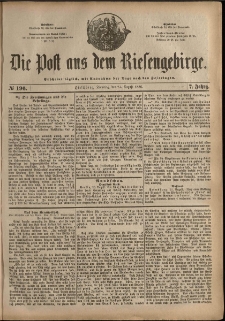 Die Post aus dem Riesengebirge, 1886, nr 196