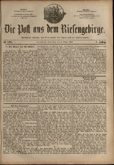 Die Post aus dem Riesengebirge, 1886, nr 198