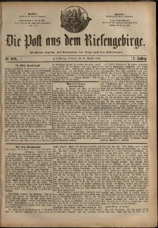 Die Post aus dem Riesengebirge, 1886, nr 201