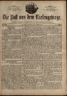 Die Post aus dem Riesengebirge, 1886, nr 202