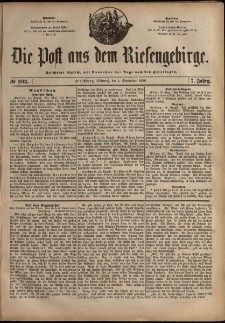 Die Post aus dem Riesengebirge, 1886, nr 203