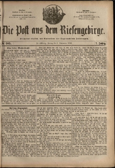 Die Post aus dem Riesengebirge, 1886, nr 205