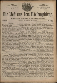 Die Post aus dem Riesengebirge, 1886, nr 206