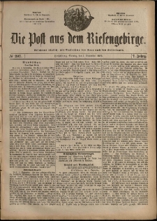 Die Post aus dem Riesengebirge, 1886, nr 207