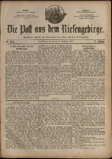 Die Post aus dem Riesengebirge, 1886, nr 211