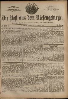 Die Post aus dem Riesengebirge, 1886, nr 214