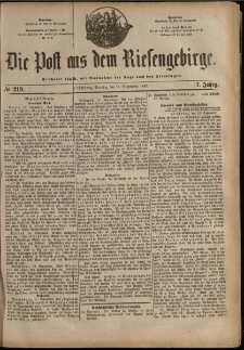 Die Post aus dem Riesengebirge, 1886, nr 219