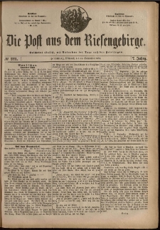 Die Post aus dem Riesengebirge, 1886, nr 221