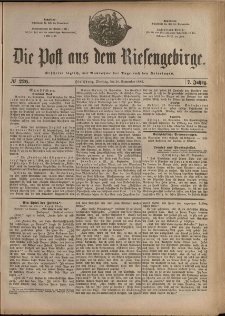 Die Post aus dem Riesengebirge, 1886, nr 226