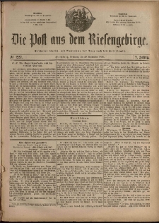 Die Post aus dem Riesengebirge, 1886, nr 227