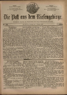 Die Post aus dem Riesengebirge, 1886, nr 231