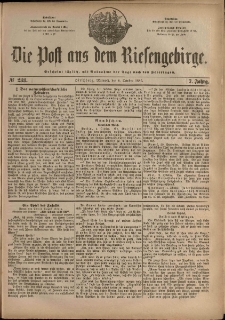 Die Post aus dem Riesengebirge, 1886, nr 233