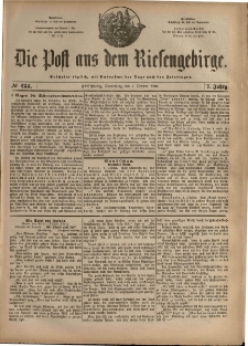 Die Post aus dem Riesengebirge, 1886, nr 234