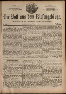 Die Post aus dem Riesengebirge, 1886, nr 236