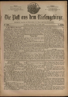 Die Post aus dem Riesengebirge, 1886, nr 238