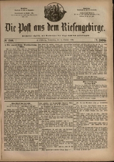 Die Post aus dem Riesengebirge, 1886, nr 240