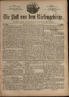 Die Post aus dem Riesengebirge, 1886, nr 243