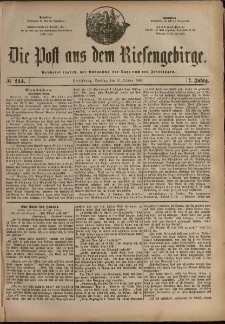 Die Post aus dem Riesengebirge, 1886, nr 244