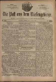 Die Post aus dem Riesengebirge, 1886, nr 245