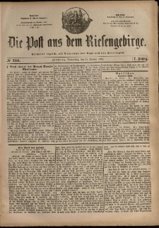 Die Post aus dem Riesengebirge, 1886, nr 246